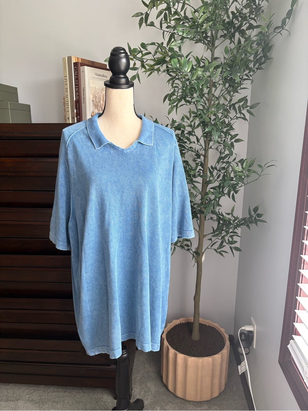 Tommy Bahama Washed Sky Blue Short Sleeve Polo